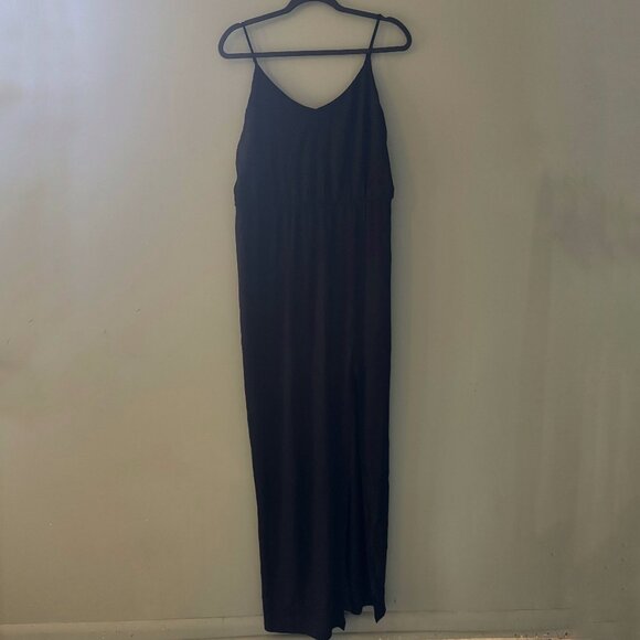 Lulus Watch the Sunset Black Maxi Basic Slit Dress - Picture 2 of 7